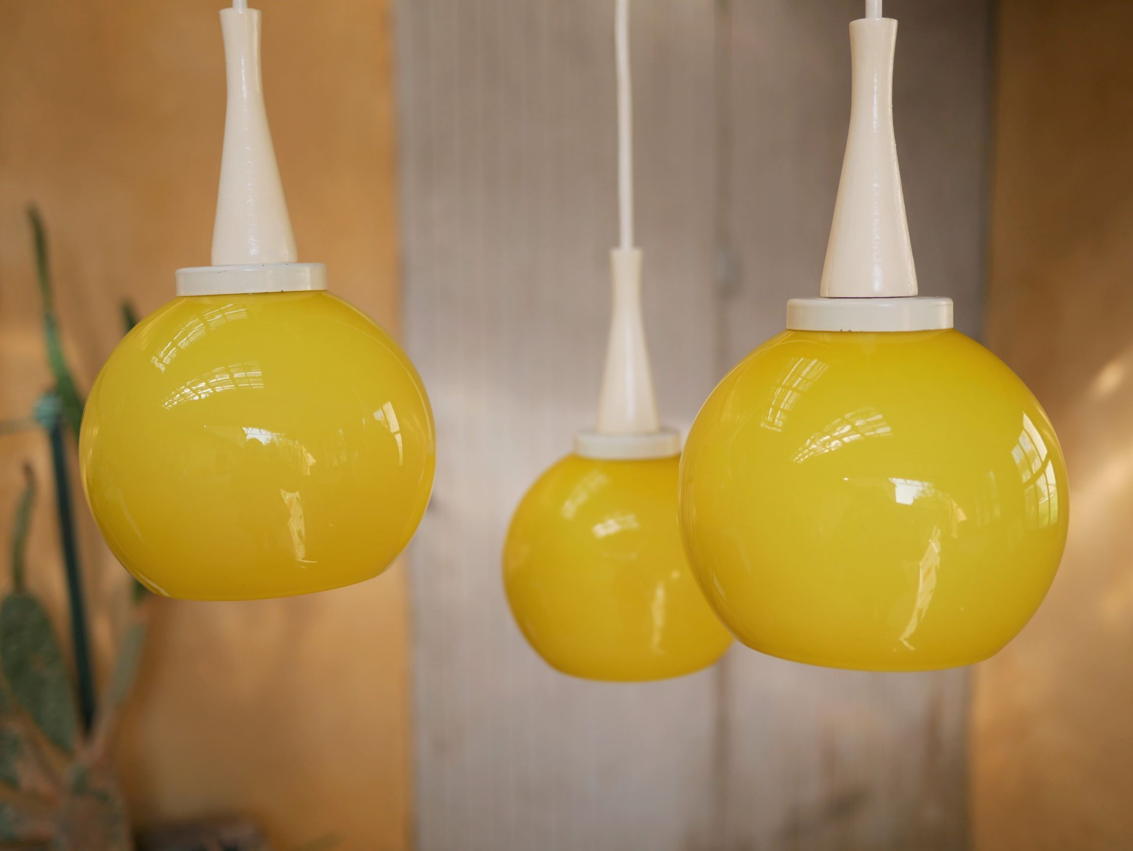 Hanging lamp cascade 3 vintage globes