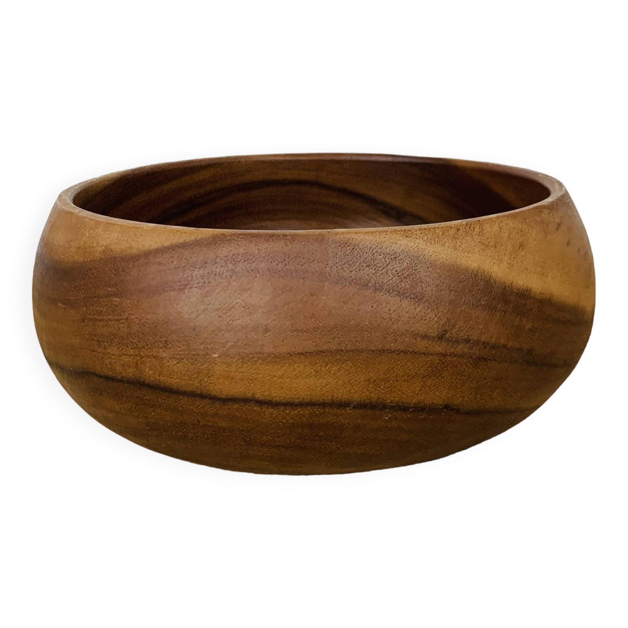 Scandinavian teak cup empty pocket 60s