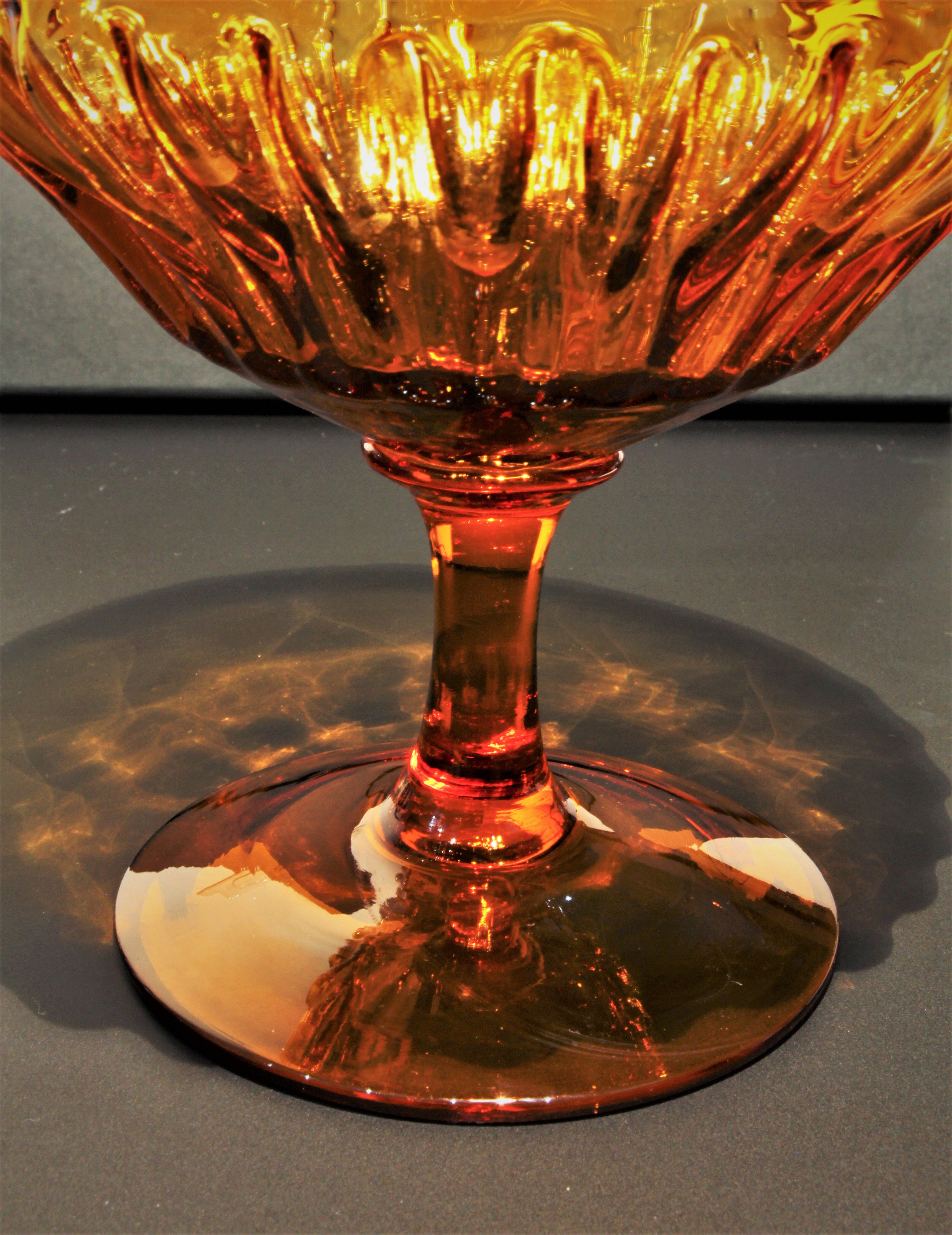 Large orange Bohemian crystal candy maker