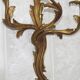 Magnificent French Vintage Bronze Triple Light Acanthus Leaf Wall Sconce 4798