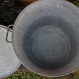 Bassine zinc couvercle jardin