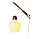 Large Extendable Swivel-Arm Wall Lamp In Wood And Opal Glass, Sweden 1950S
