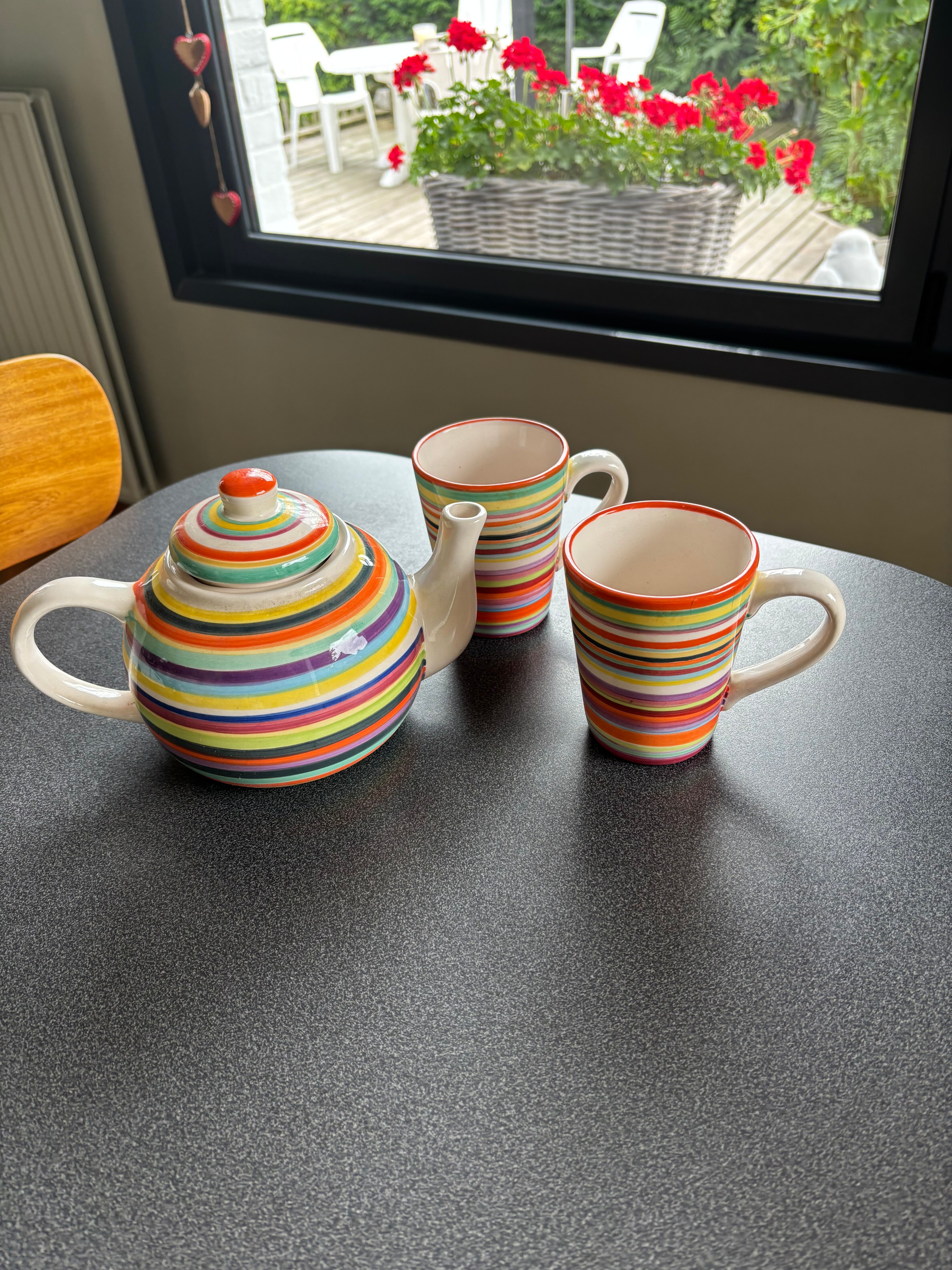 Teapot and mugs