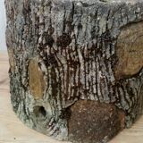 Pair of old rock garden planters in concrete