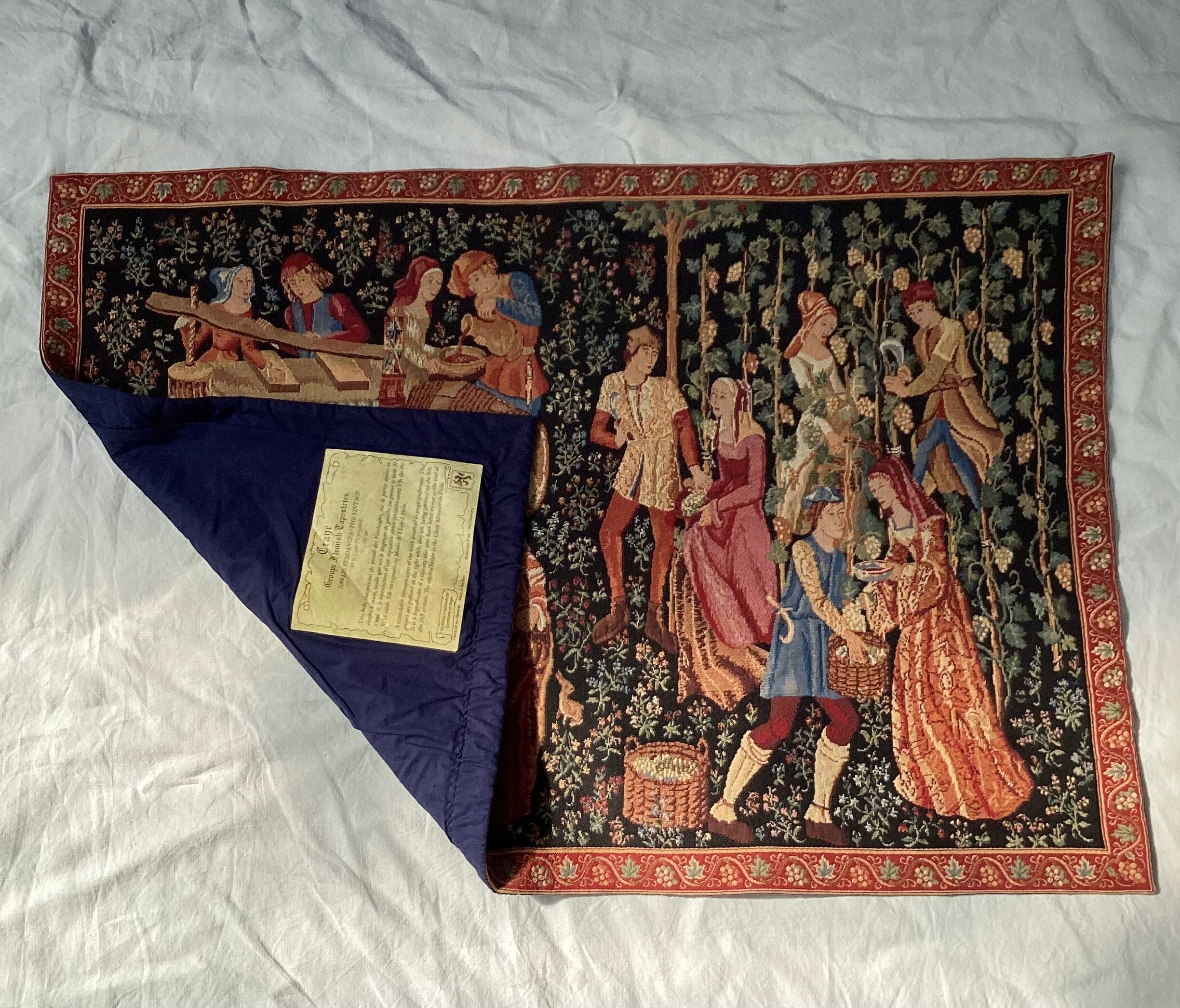 Vintage wall tapestry made in Flanders