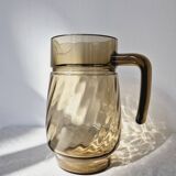 Amber Glass Carafe with Pour Spout - Lever Vintage