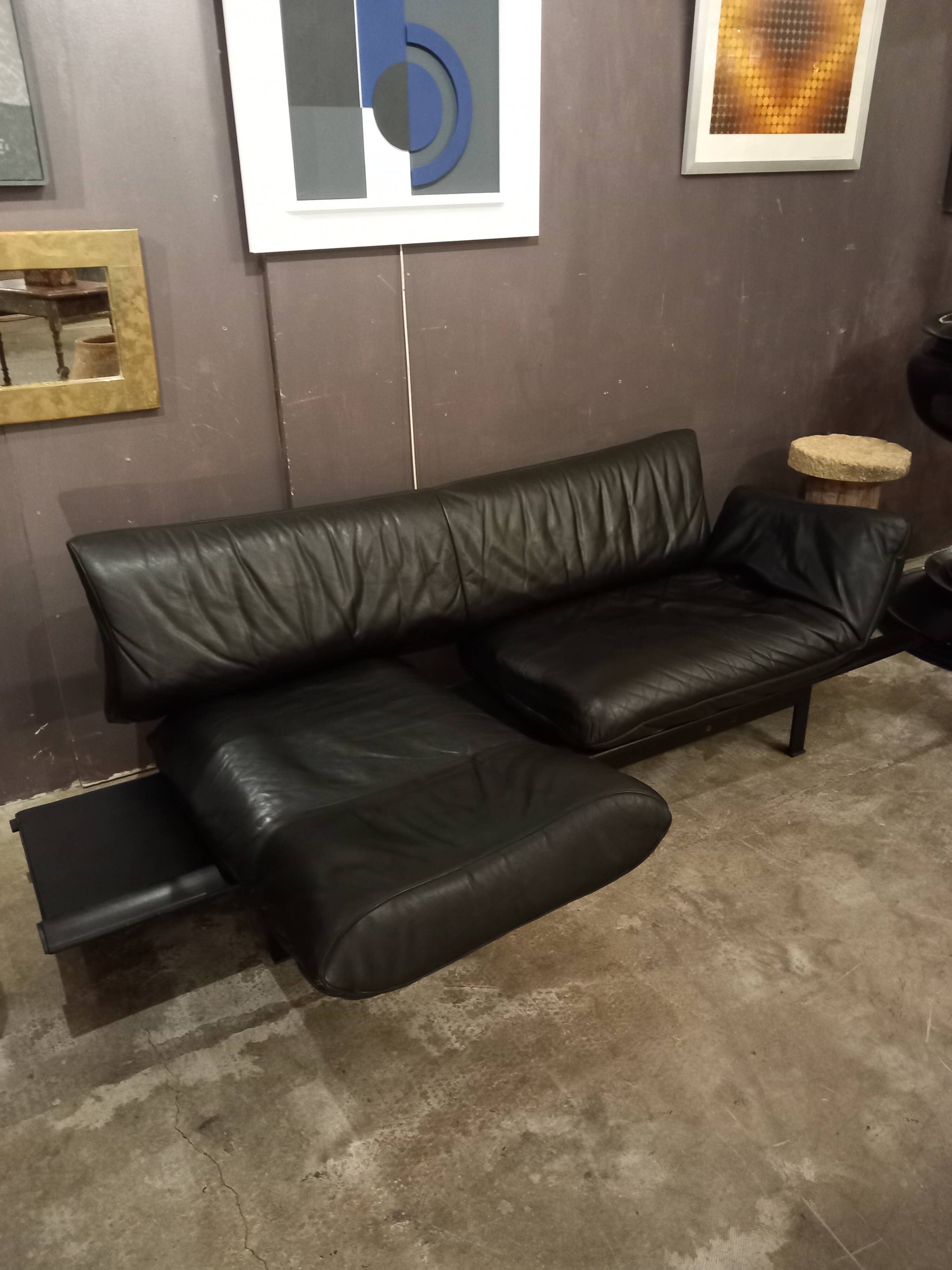 De Sede leather sofa 1980 design Reto Frigg