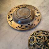 Cendrier couvert en bronze vintage