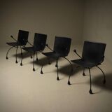 Set of 4 Rare Gigi Chairs by Boonzaaijer & Mazairac for Hennie de Jong Int.