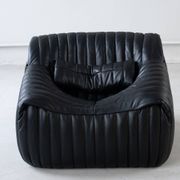 Black Leather Sandra Sofa Set by Annie Hieronimus for Ligne Roset, 1973, Set of 6