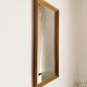 Miroir vintage scandinave bois blond 35x73cm