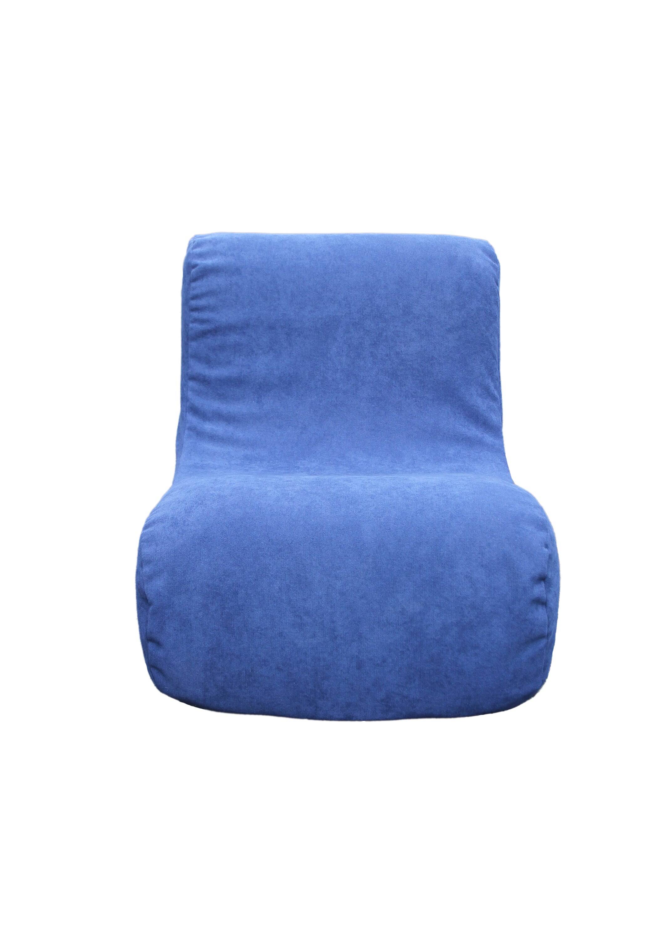 Vintage 70s fireside chair reupholstered in blue