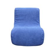 Vintage 70s fireside chair reupholstered in blue