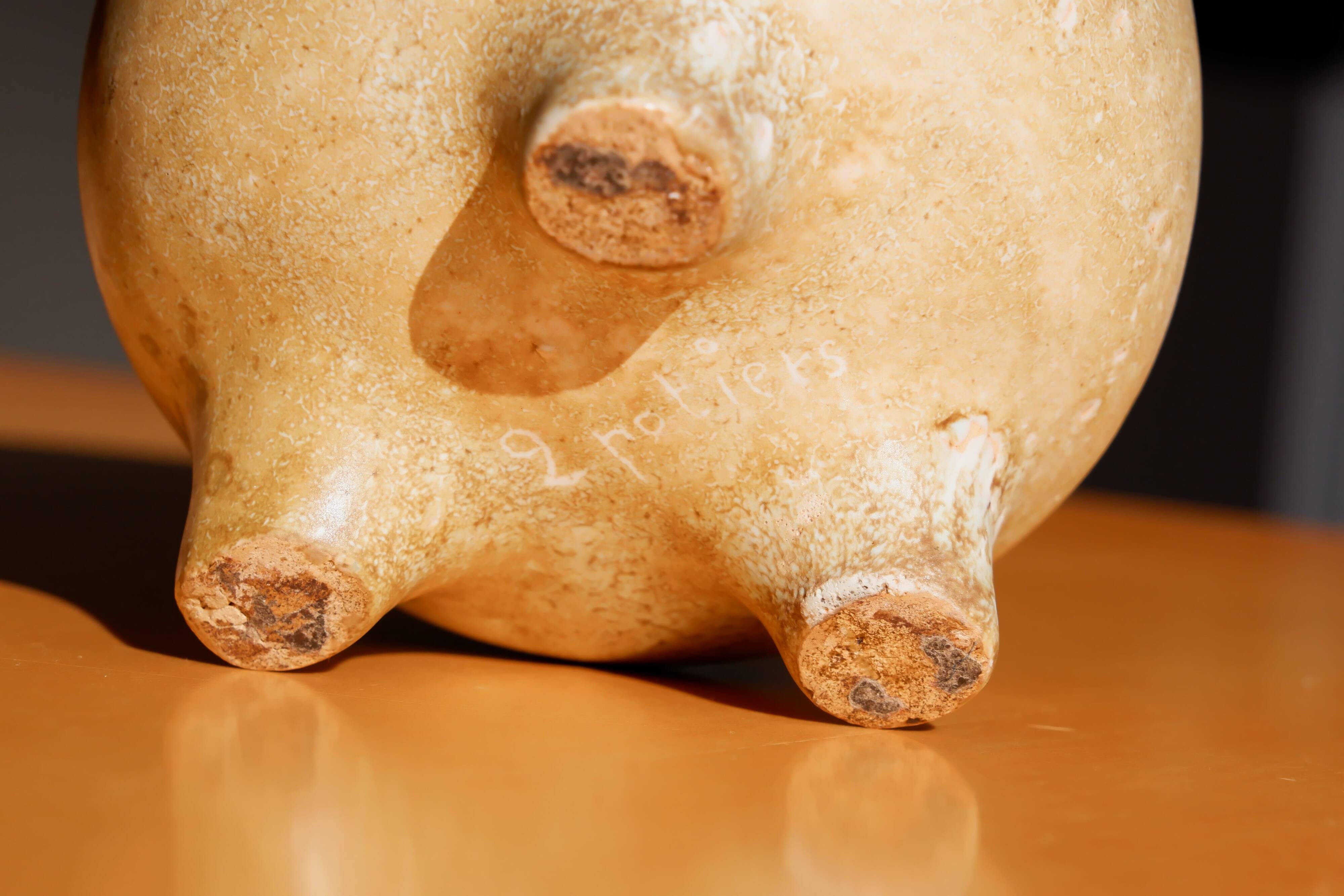 Empty pocket, Vase, the 2 potters, Jacques Serreet Michelle Bargoin, enameled lava circa 1960