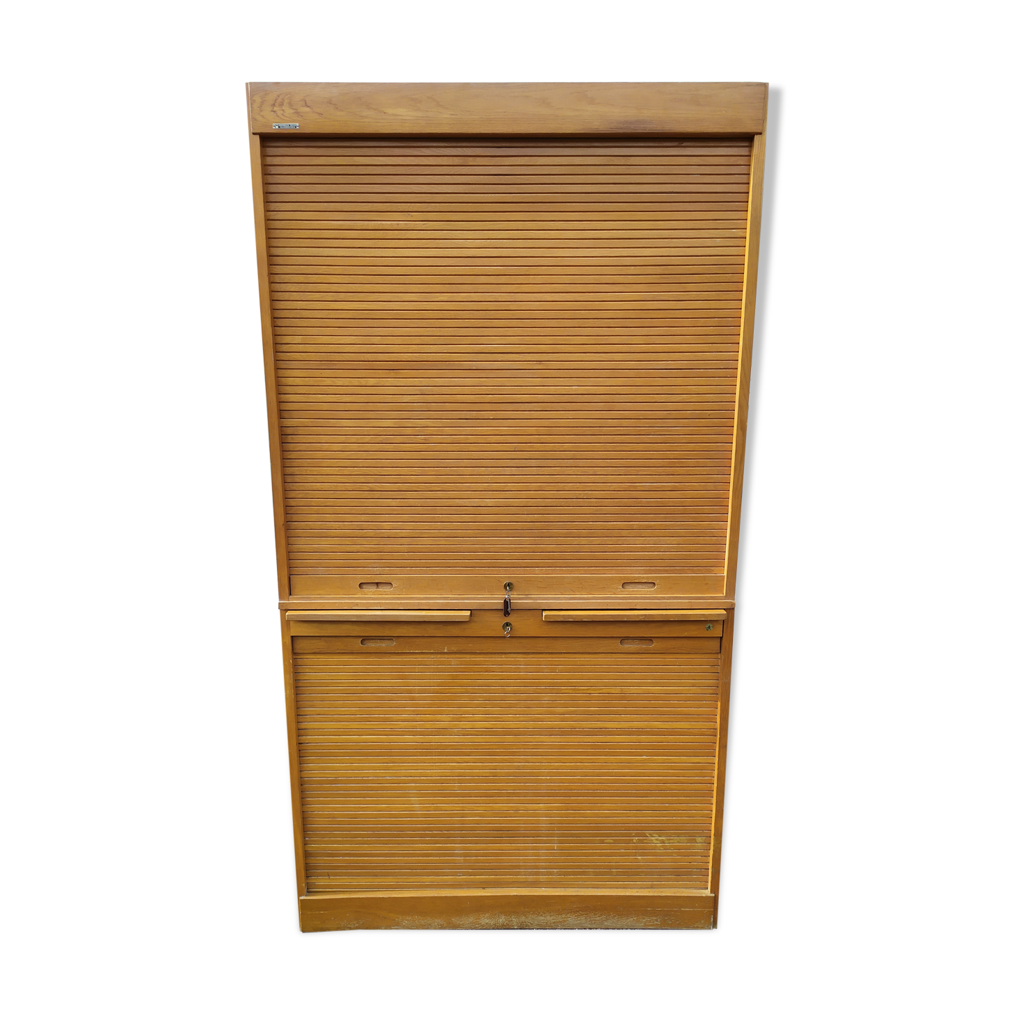 Large Wardrobe Secretary Curtains Wood Storage Vintage Year 50 60