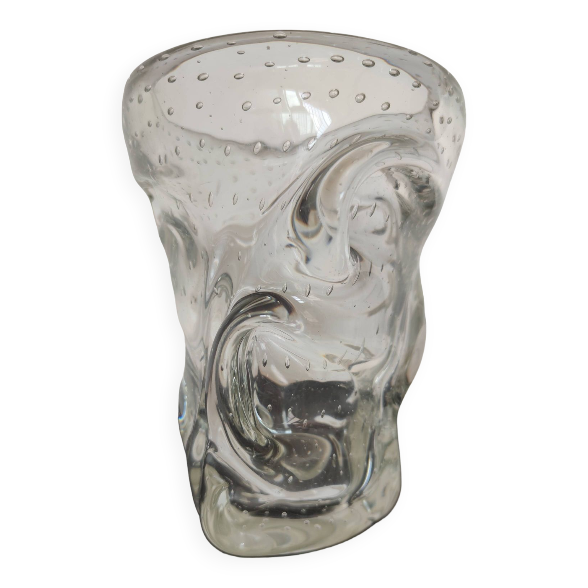 Vintage Crystal Vase Signed Schneider France