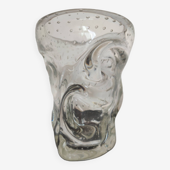 Vintage Crystal Vase Signed Schneider France