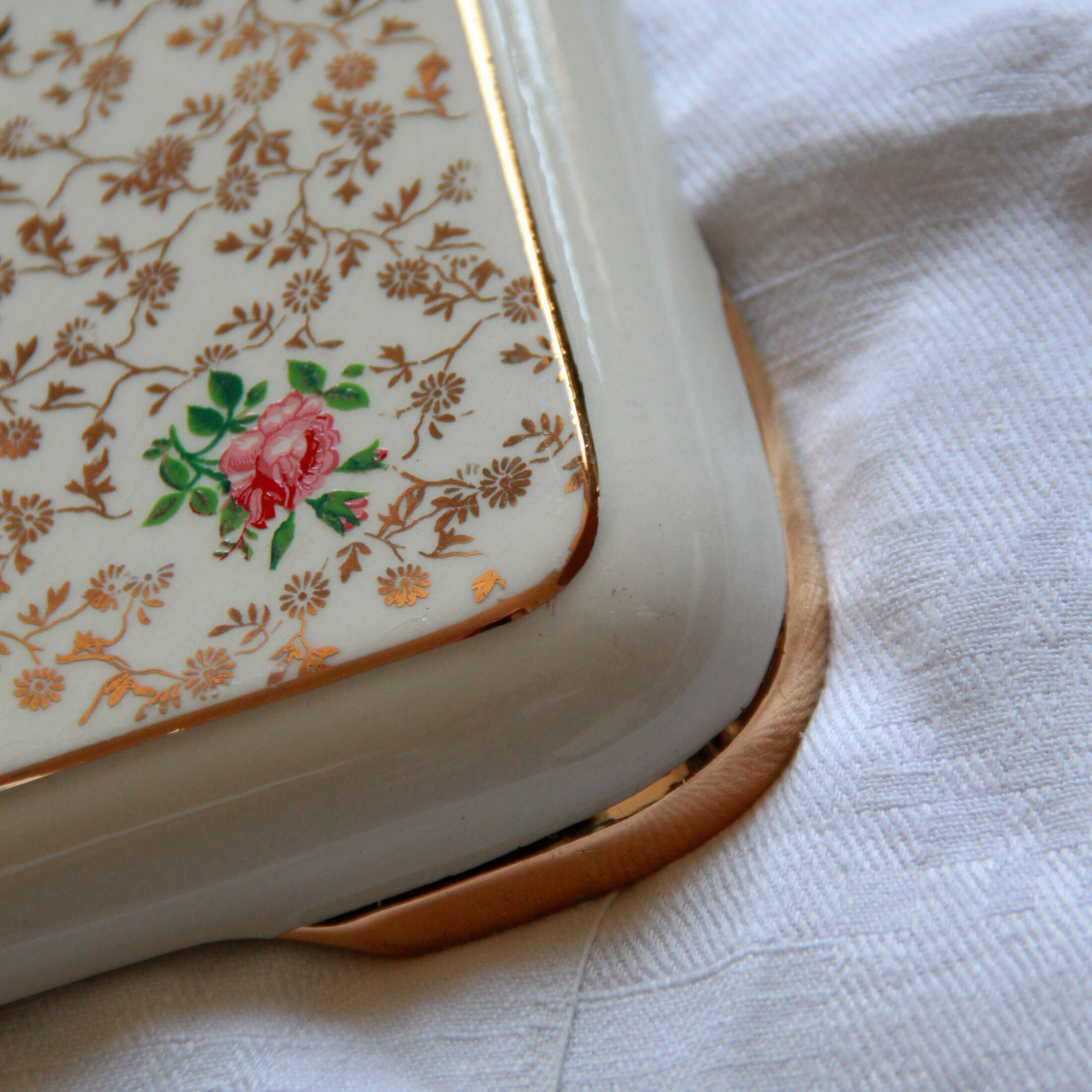 Old earthenware coaster Villeroy and Boch vintage Saar model