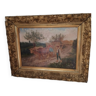 Tableau ancien huile sur toile