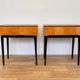 Pair of design wooden tables by UP Zavody - Czechoslovakia - 1940s