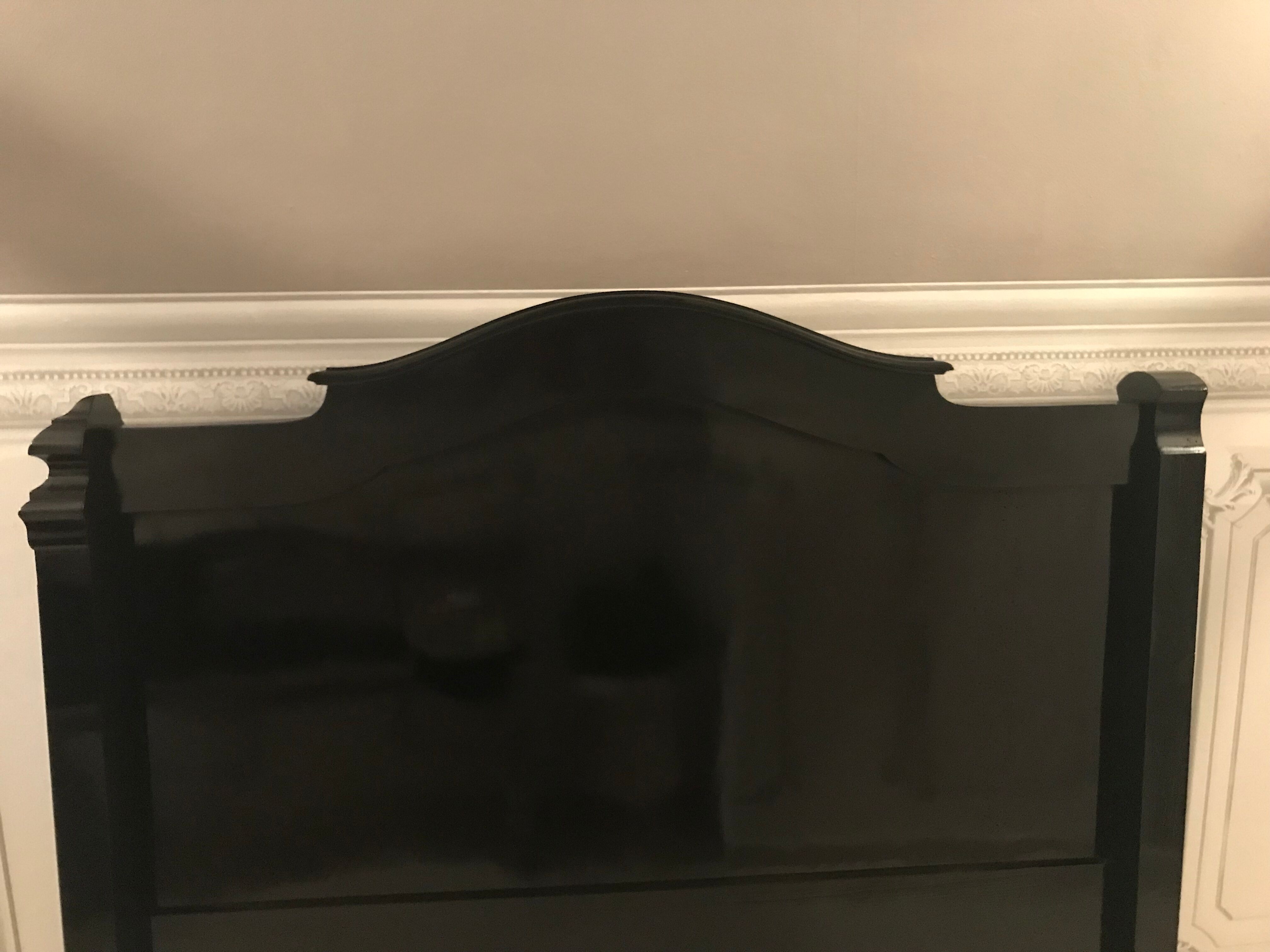 Lacquered wood headboard