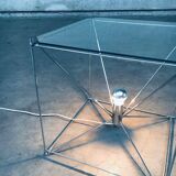 Cubist coffee table with lamp attributed to Max Sauze, France 1960s