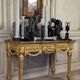 Louis XVI Console in Gilded Wood, Grey Ardennes Marble, 18th Century
