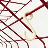 Red rope coat rack, modern German mid-century, 1960s.