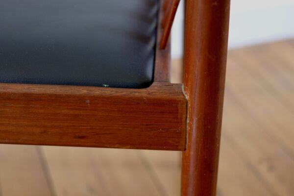 Série de 4 chaises scandinaves vintage teck Breox, 1960