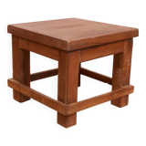 Table de chevet d’atelier en teck birman