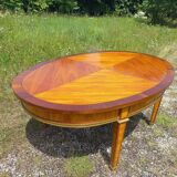 Grande Table Ovale Marquetée 5 Allonges L4,40m