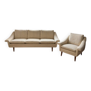 Canapé et fauteuil en - teck
