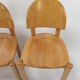 Set of 4 oak wood dining chairs, 1980s