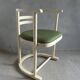 White patina wooden armchair, 1950s