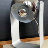 Pair of Eyeball lamps in chrome metal and aluminium