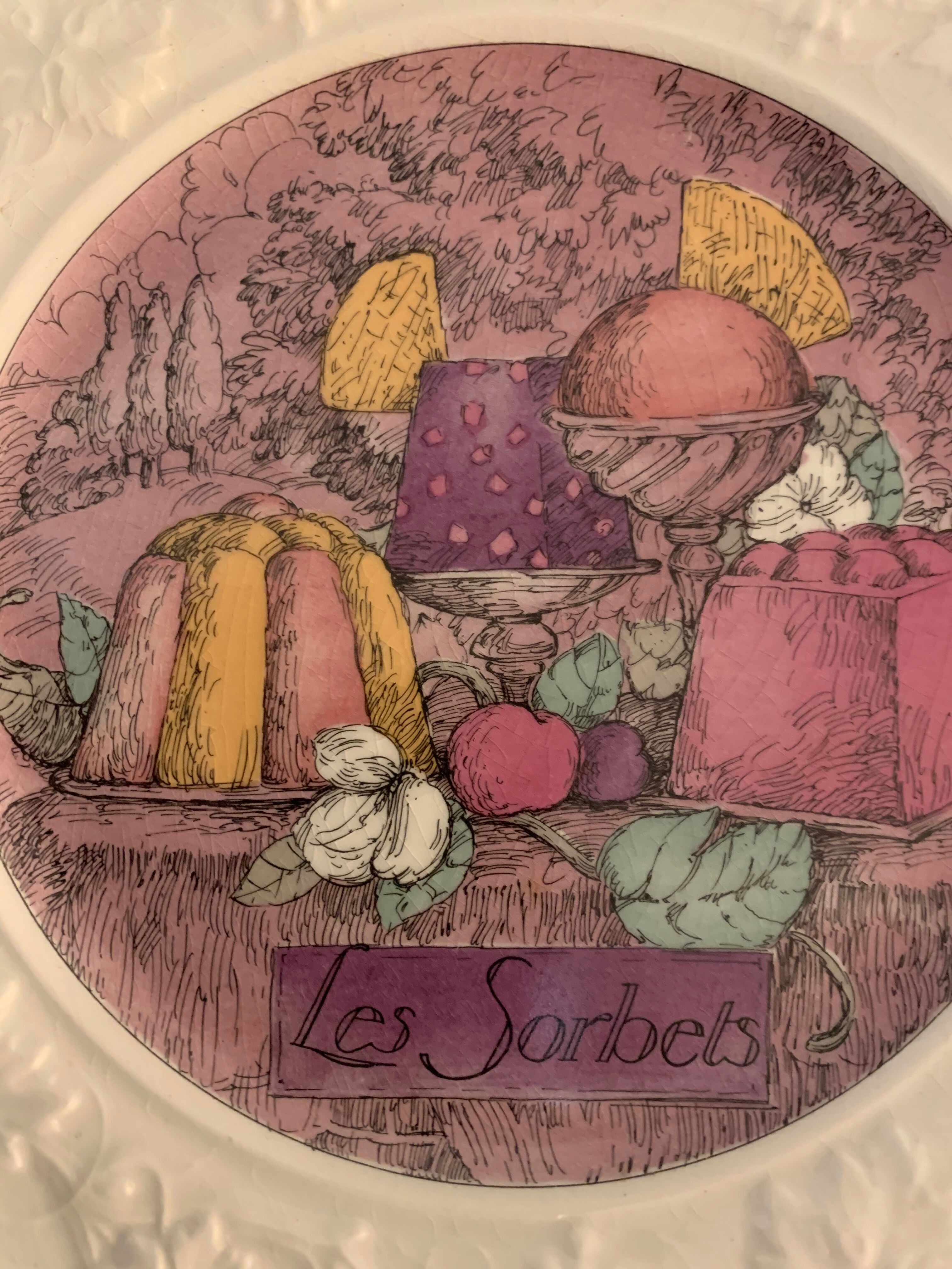 6 gien Marie-Pierre Boitard's Delights dessert plates