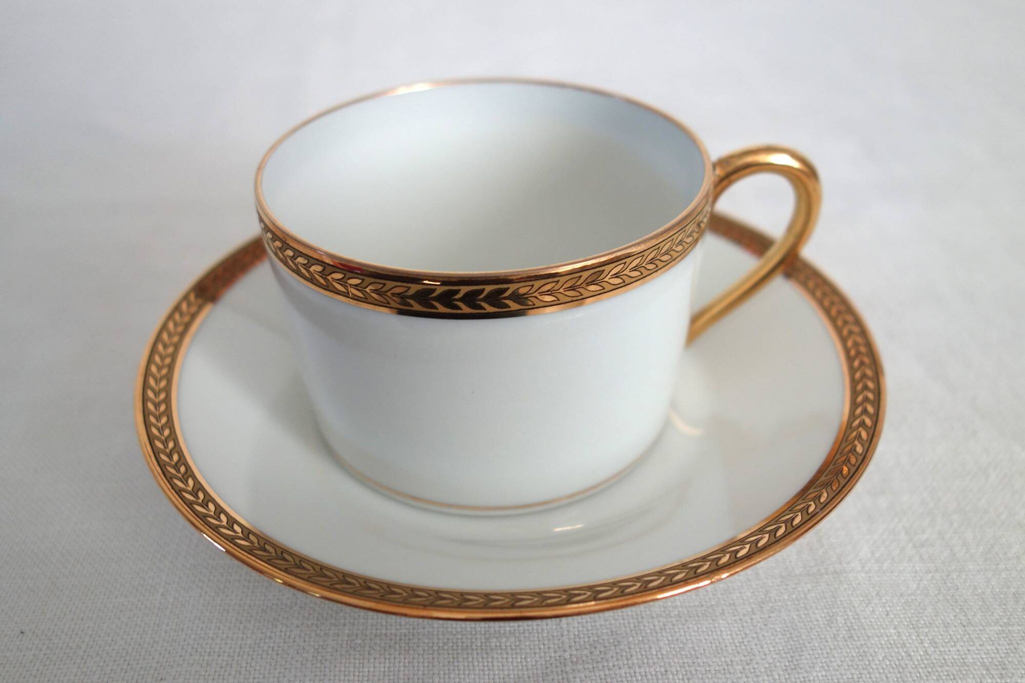 6 cups and saucers Limoges Robert Haviland, mid-20th century