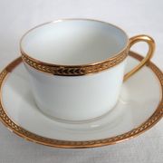 6 cups and saucers Limoges Robert Haviland, mid-20th century