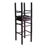 Tabouret et tabouret de bar vintage avec assise en jonc | Italie | Années 1970