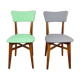 Duo de chaises hêtre et vinyle