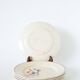Set of 5 dessert plates Salins, hand-painted flower patterns, 1950.