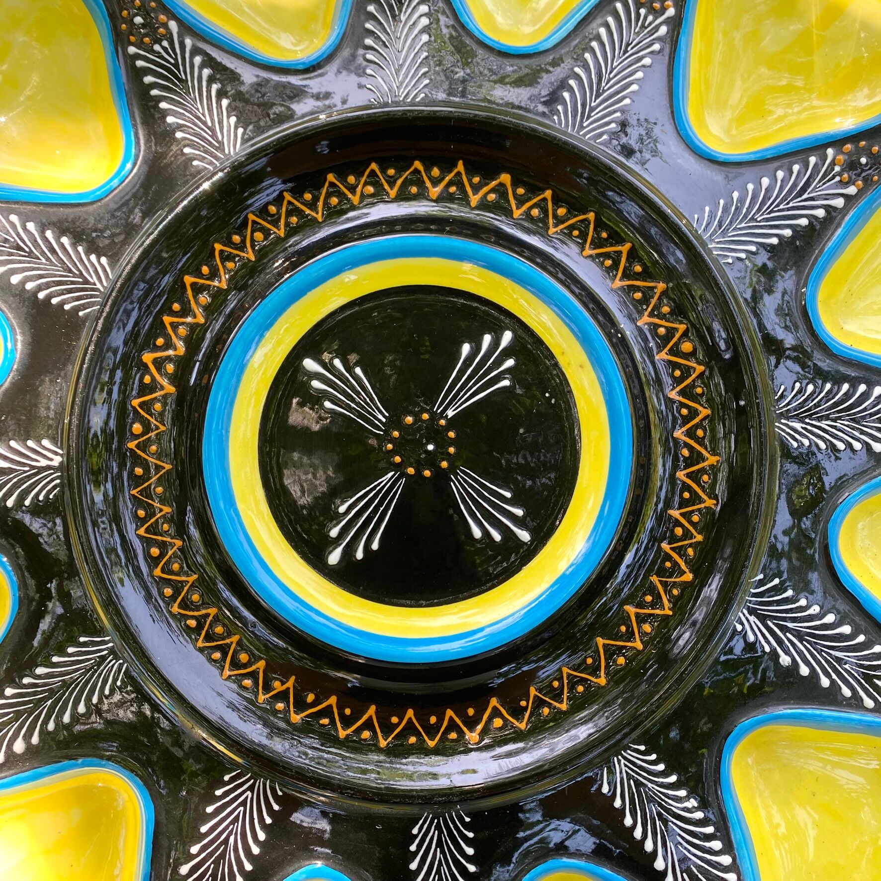 Oyster plates Quimper tableware or wall decoration