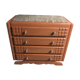 Commode époque Art Déco ocre orange rénovée