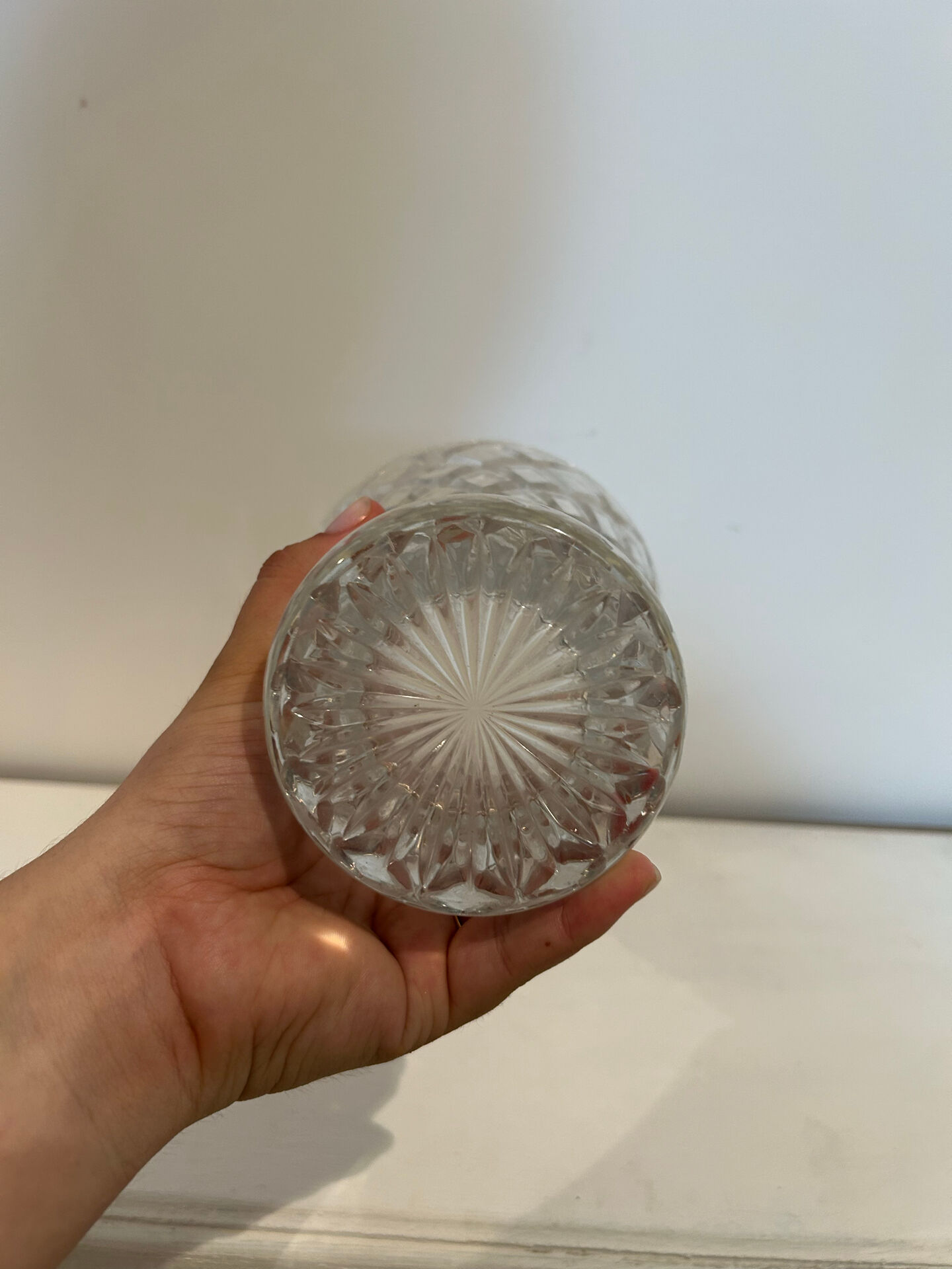 Cut crystal vase