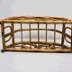 Vintage bamboo and wicker magazine rack
