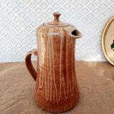 Coffee maker, stoneware decanter signed