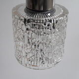 Chrome and glass ceiling light