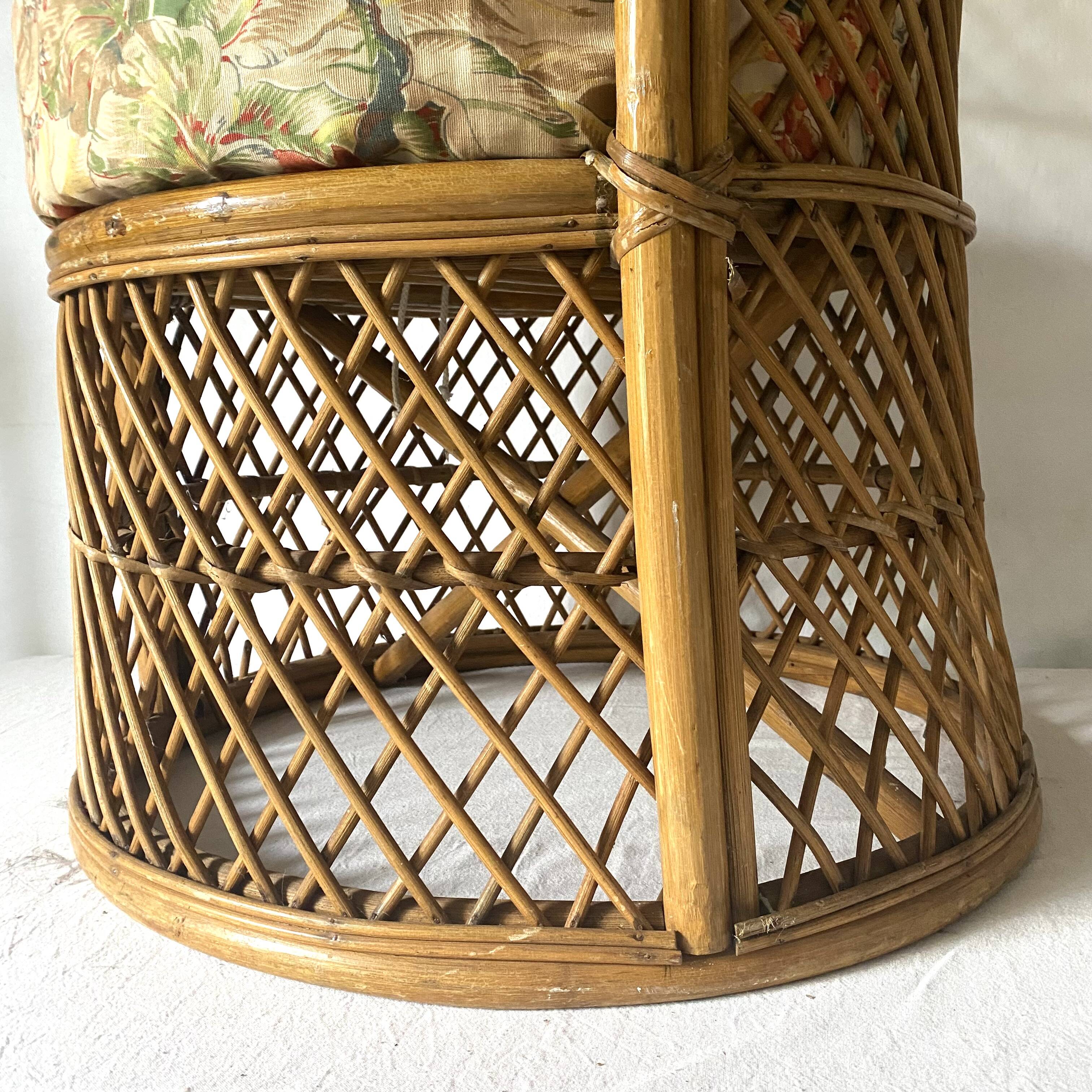 Vintage rattan armchair