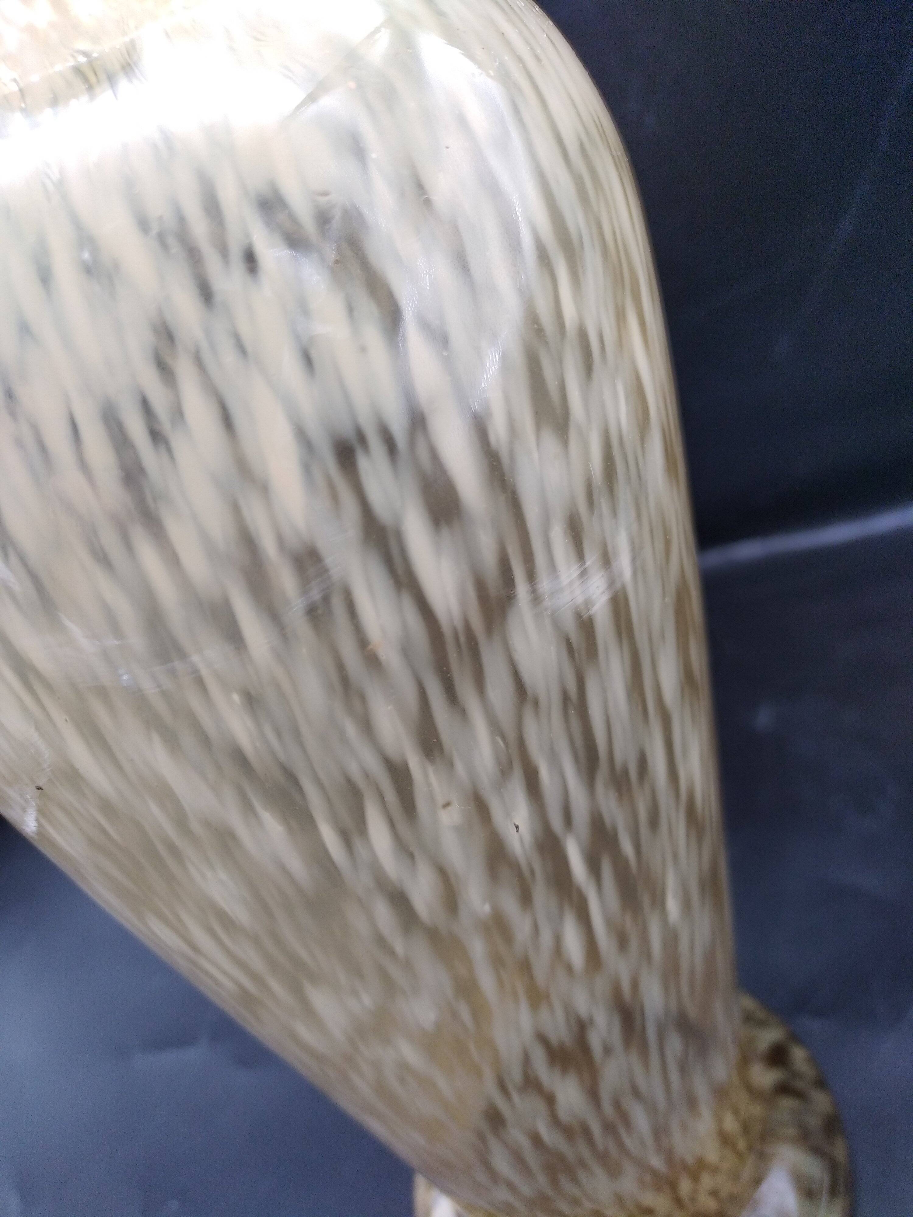 Speckled glass vase. Clichy glass.