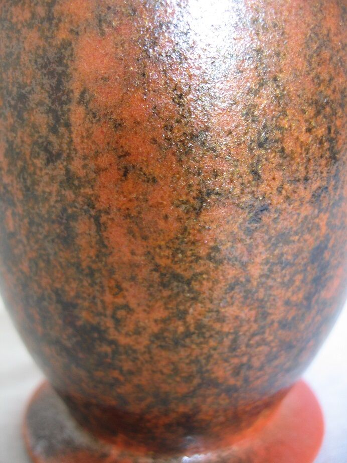 Orange ceramic vase design